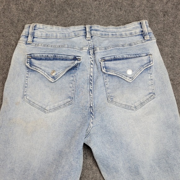 YMI Jeans Womens 9/29 Light Wash Stretch Boho Streetwear Bootcut Leg Y2K Fairy - Picture 6 of 12